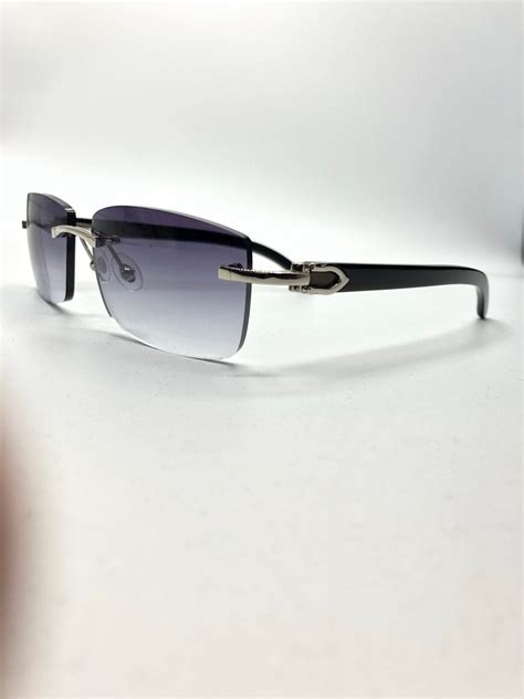 black buffalo horn cartier glasses|cartier genuine horn 140.